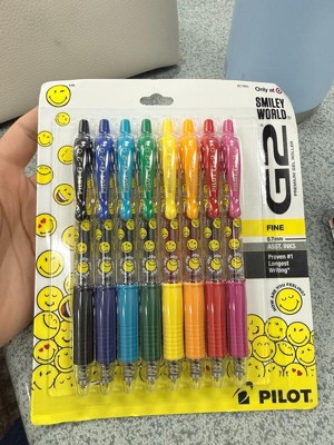 Pilot 8pk G2 Smiley World Gel Pens Fine Point 0.7mm Multicolored