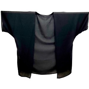 LA LEELA Women's Duster Loose Summer Beach Duster Outwear Open Front Dress Beachwear Plain Cover Up Holiday Cardigans for Women XL Solid, Black - 1 of 2