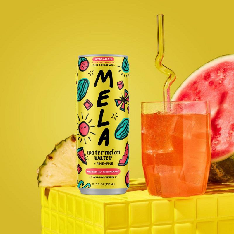 Mela Watermelon Water +Pineapple - 4pk/11.15 fl oz Cans, 3 of 5