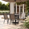 Flash Furniture Brazos 5 Piece Commercial Grade Patio Dining Set with Tempered Glass Patio Table and 4 Chairs with Flex Comfort Material Seats and Backs - 2 of 4