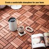 20 PCS Interlocking Deck Tiles Checker Pattern, 12" x 12" Square Light Gray Acacia Hardwood Outdoor Flooring - 4 of 4
