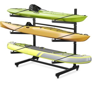 Coucheta Freestanding Kayak Storage Rack -Storage Rack for Kayaks or Canoes - Premium Kayak Stand for Outdoor and Indoor - Heavy Duty Kayak Holder - 1 of 4