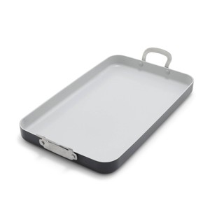 Bobby Flay by GreenPan 18"x11" Professional Ceramic Nonstick Double Burner Griddle - 1 of 4