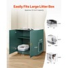 VEVOR Cat Litter Box Enclosure, 31.5 in Hidden Litter Box Cabinet, Wooden Indoor Cat Washroom with Ventilated Holes, Green - 4 of 4