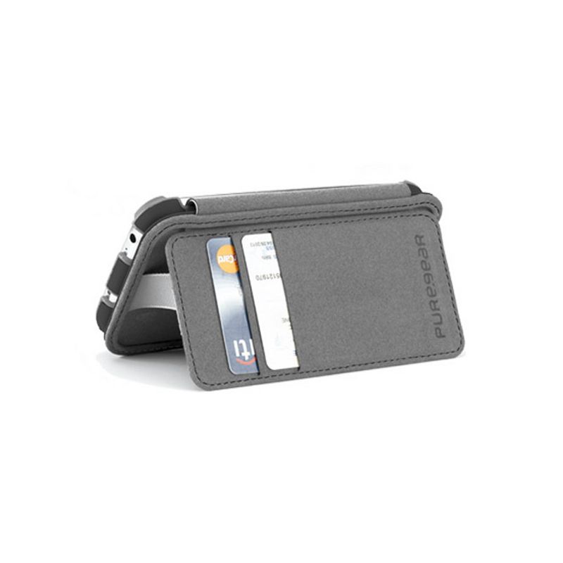PureGear Folio Case with Kickstand and Card Slot for Samsung Galaxy S4 - Black, 2 of 4