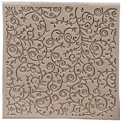 O'Creme Vintage Lace Silicone Fondant Mold - 4" x 4" - Brown