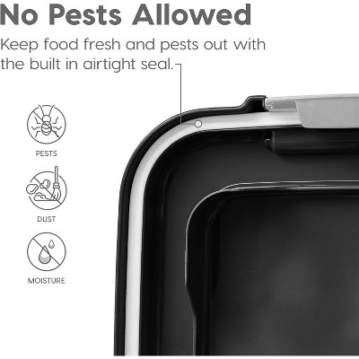 IRIS 30 lbs Airtight Plastic Pet Food Storage Container with Wheels