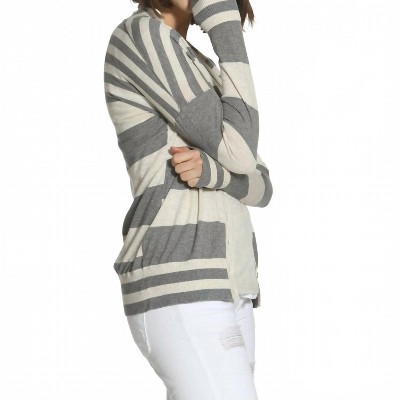Women's Wo's Striped Cotton Cardigan - LABEL+thread