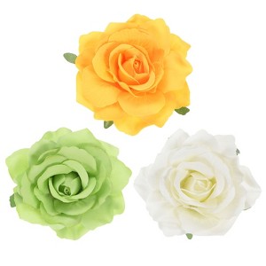 Unique Bargains Elegant Fabric Rose Hair Clip Brooch 3 Pcs - 1 of 4