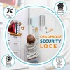 DOMETOUR Kids Safety Door Reinforcement Lock, 800 lbs Metal Flip Childproof Latch for Inward Swinging Doors, Home Security Front Bedroom - 4 of 4