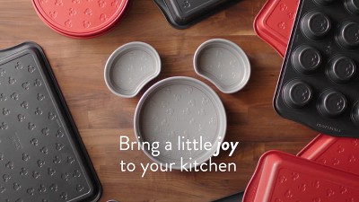 Farberware Red Nonstick 3-Piece Mickey Mouse Cake Pan Set