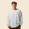 Dalix Astronaut Embroidered Cotton Classic Fit Long Sleeve Crewneck Tee Shirt Mens - 2 of 4