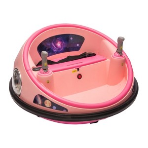 Jojoka 12V Kids Bumper Car, Electric Ride On Toy w/Remote Control, 360 Degree Spin, Music, 2 Speeds & Seat Belt - 1 of 4