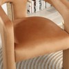 Bestier 25 in. Wide Modern Soft Design Upholstered Microfiber 3-Legged Arm Accent Chair - 4 of 4
