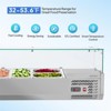 47 in. 125W 110V Refrigerated Prep Rail Countertop with Glass Shield - 4 of 4