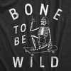 Womens Bone To Be Wild T Shirt Funny Cool Halloween Skateboarding Skeleton Tee For Ladies - Crazy Dog Women's T Shirt - 2 of 4