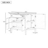 Curved Design Storage Cabinet made of Fraxinus Mandschuric Solid Wood Veneer, Adjustable Shelves - 4 of 4