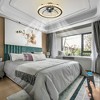 POWLIG 19.68" Black Modern Smart Ceiling Fan with LED Lights - Dimmable, Remote & App Control for Bedroom, Living Room - 2 of 4