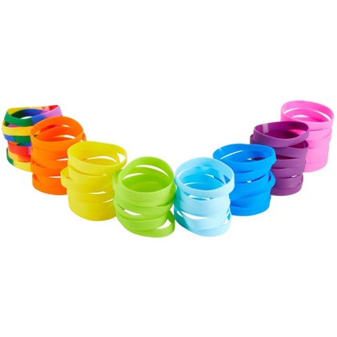 Blue Panda 48 Pack Pastel Silicone Rubber Bracelets Wristbands For Kids  Party Favors Supplies, 6 Colors : Target