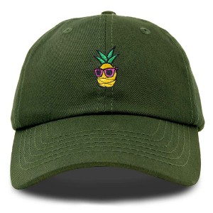 Dalix Pineapple Embroidered Cap Cotton Baseball Summer Cool Dad Hat Mens - 1 of 4