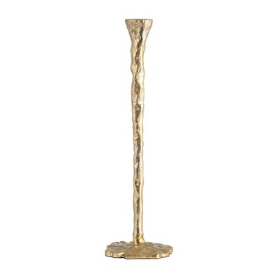 Metal Taper Candle Holder - Hammered Designed for Home, Office, Bedroom, and Living Room - Elegant Modern Centerpiece for Tables and Shelves