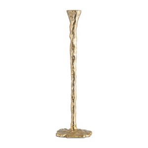 Metal Taper Candle Holder - Hammered Designed for Home, Office, Bedroom, and Living Room - Elegant Modern Centerpiece for Tables and Shelves - 1 of 4