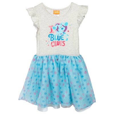 Blue's Clues & You! Girls Tulle Short Sleeve Dress Toddler : Target