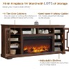 SinCiDo 36" Electric Fireplace TV Stand for 80 Inch TV, Farmhouse Media Console w/6 Shelves, 32" Tall Entertainment Center w/Storage - 2 of 4