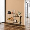 LunaLulinlk Adjustable Modular Metal Shelving Unit Heavy Duty Kitchen Storage Rack Organizer for Home Garage Pantry - 2 of 4
