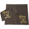 Blue Panda 100-Pack "Cheers to 30 Years!" Gold Foil Paper Disposable Cocktail Paper Napkins 5 x 5 Inches - 4 of 4