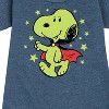 - Peanuts - Vampire Snoopy Stars Graphic Short Sleeve Fleece Dress - 2 of 4