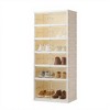 Portable Stackable Shoe Rack Organizer with Magnetic Clear Doors – Large Plastic Storage Bins for Closet & Entryway - 2 of 4