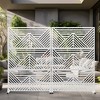 Wooakway 72"H 47"W Outdoor Metal Garden Trellis Privacy Screen Lattice Panel Indoor Room Divider - 2 of 4