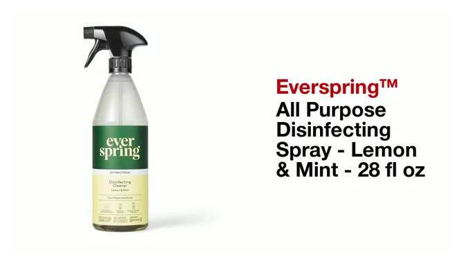 Lemon &#38; Mint All Purpose Disinfecting Spray - 28 fl oz - Everspring&#8482;, 2 of 8, play video