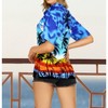 LA LEELA Hawaiian Shirts Womens Funky Vacation Button Up Casual Summer Beach Party Blouse Tops Short Sleeve Shirts Coverup for Women - 2 of 4