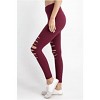 Women's Laser Cut Wide Waist Band Leggings - Sun Light Clothing - 2 of 2