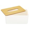 Unique Bargains Decorative Wood Napkin Dispenser Holder Rectangle Tissue Box Cover - 3 of 4