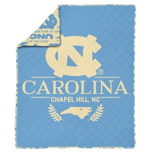 NCAA North Carolina Tar Heels 60 x 80 Quilted Throw Blanket - 1 of 4
