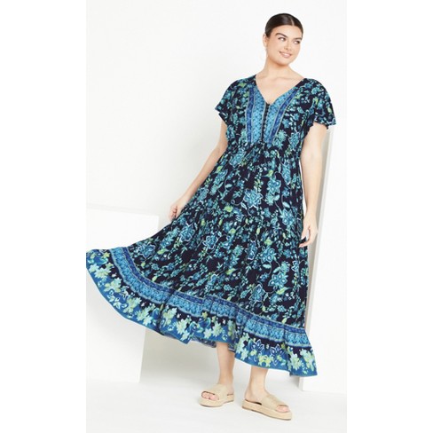 tæerne Philadelphia vindue Avenue | Women's Plus Size Sandy Midi Dress - Navy - 20w : Target