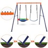 32" Saucer Swing with Stand for Kids Outdoor, 440lbs Saucer Swing Set with Heavy-Duty Metal A-Frame and Adjustable Ropes - 4 of 4