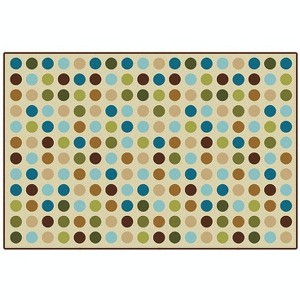 Carpets for Kids Microdots Nature Colors Value Classroom Rug, Rectangle, Tan - 1 of 4