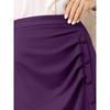 Hobemty Women's Wear to Work Elastic High Waist Pleated Bodycon Midi Skirts - 4 of 4