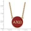 Black Bow Jewelry 14k Yellow Gold Plated Sterling Silver Alpha Chi Omega Greek Life Necklace 18 Inch - 3 of 4