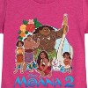 Girls' - Moana - Simea Maui Pua Hei Hei Chief Tui and Sina Fitted Short Sleeve Graphic T-Shirt - 2 of 4