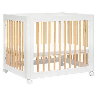 Yuzu White and Natural 8-in-1 Convertible Crib with All-Stages Conversion Kits