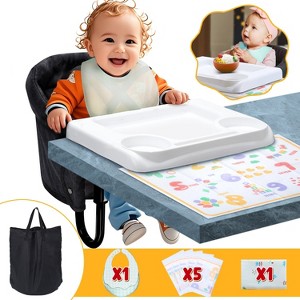 Skirfy Hook On Chair, Portable High Chair with Tray, Storage Bag & Free Accessories, Clip-On Table Chair for Baby and Toddler - 1 of 4