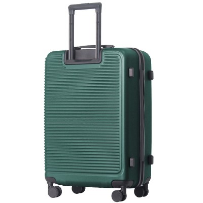 INFURNIC Bag And Luggage Sets 3 Piece Hard Shell Suitcase Set, Lightweight Suitcase with Wheels for Travel Business, Green, 20.67"*11.61"*29.92"