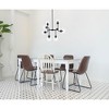 Elegant Lighting Hanson 8 lights pendant in black with clear shade - 2 of 4