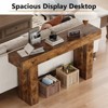 63-Inch Farmhouse Entryway Table for Entrance, Hallway, Living Room - 4 of 4