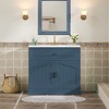 NicBex 36" Luxurious Bathroom Vanity with Ceramic Sink,Freestanding Storage Cabinet Combo with 2 Doors,No Faucet Included - 2 of 4